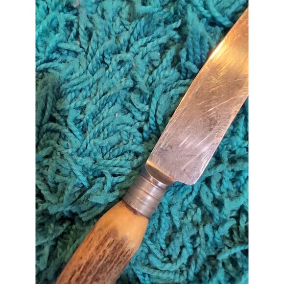 Boker Stag Handle Fixed Blade Knife USA No Sheath - Picture 4 of 16